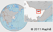 Gray Location Map of Suibin, highlighted parent region, hill shading