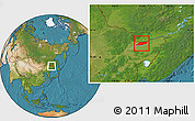 Satellite Location Map of Suibin