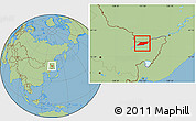 Savanna Style Location Map of Suibin