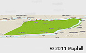 Physical Panoramic Map of Suibin, shaded relief outside