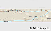 Shaded Relief Panoramic Map of Suibin
