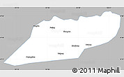 Gray Simple Map of Suibin, single color outside