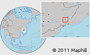 Gray Location Map of Suifenhe Shi