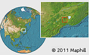 Satellite Location Map of Suifenhe Shi