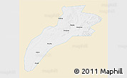 Classic Style 3D Map of Suileng, single color outside