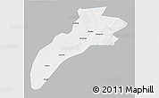 Gray 3D Map of Suileng, single color outside
