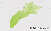 Physical 3D Map of Suileng, cropped outside