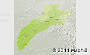 Physical 3D Map of Suileng, lighten, semi-desaturated