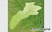 Physical 3D Map of Suileng, satellite outside
