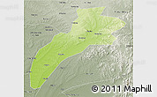 Physical 3D Map of Suileng, semi-desaturated