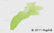 Physical 3D Map of Suileng, single color outside