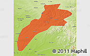 Political 3D Map of Suileng, physical outside