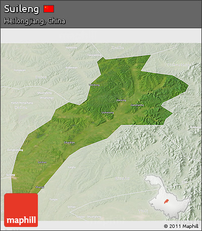 Satellite 3D Map of Suileng, lighten