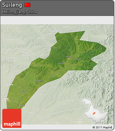 Satellite 3D Map of Suileng, lighten