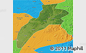 Satellite 3D Map of Suileng, political outside