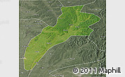 Satellite 3D Map of Suileng, semi-desaturated
