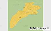 Savanna Style 3D Map of Suileng, single color outside
