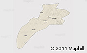 Shaded Relief 3D Map of Suileng, cropped outside