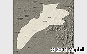 Shaded Relief 3D Map of Suileng, darken