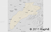 Shaded Relief 3D Map of Suileng, desaturated