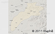 Shaded Relief 3D Map of Suileng, semi-desaturated