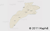 Shaded Relief 3D Map of Suileng, single color outside