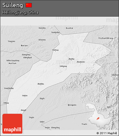 Silver Style 3D Map of Suileng
