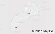 Silver Style 3D Map of Suileng, single color outside
