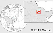 Blank Location Map of Suileng, highlighted country