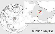 Blank Location Map of Suileng, highlighted parent region