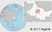 Gray Location Map of Suileng, highlighted parent region