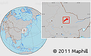 Gray Location Map of Suileng