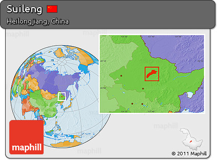 Political Location Map of Suileng