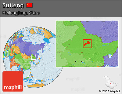 Political Location Map of Suileng