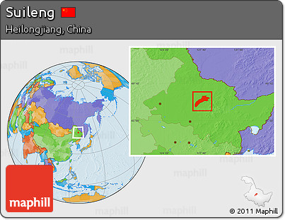 Political Location Map of Suileng