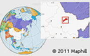 Political Location Map of Suileng, highlighted country