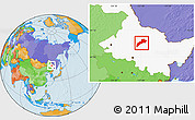 Political Location Map of Suileng, highlighted parent region