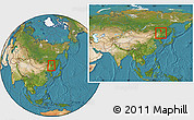 Satellite Location Map of Suileng, within the entire country