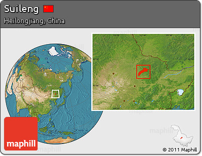 Satellite Location Map of Suileng