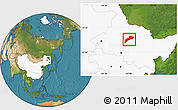 Satellite Location Map of Suileng, highlighted country