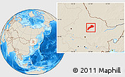 Shaded Relief Location Map of Suileng