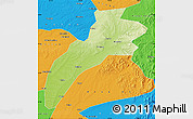Physical Map of Suileng, political outside