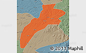 Political Map of Suileng, semi-desaturated