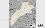 Shaded Relief Map of Suileng, darken, desaturated