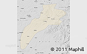 Shaded Relief Map of Suileng, desaturated