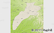 Shaded Relief Map of Suileng, physical outside