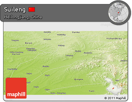 Physical Panoramic Map of Suileng