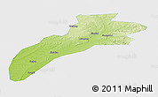 Physical Panoramic Map of Suileng, single color outside