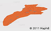 Political Panoramic Map of Suileng, cropped outside