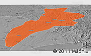 Political Panoramic Map of Suileng, desaturated
